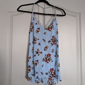 No Boundaries Blue Floral Tank Top size XXL NEW